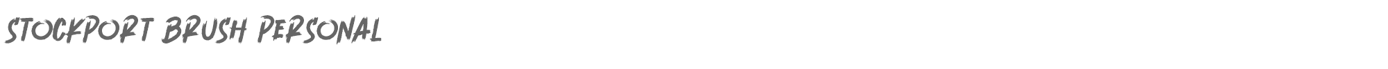 Sample characters Stockport Brush Font